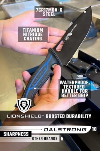 Dalstrong Chef Knife Professional - 8” - Night Shark Series - 7CR17MOV High Carbon Steel - Titanium Coated Blade - Water Outdoor & Fishing- Polypropylene Handle -w/Chef Knife Cover - NSF Certified - Thumbnail 3