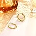 Jstyle 3 Pairs Stainless Steel Hoop Earrings for Women Huggie 12MM