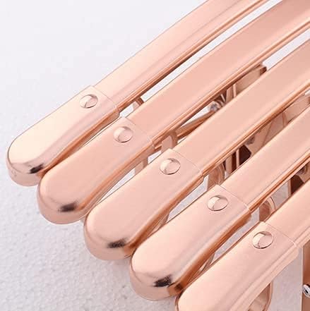 5PCS Clothes Hangers Wide Shoulder Hanger Metal Clips Hangers Heavy Duty Suit Hangers Non-Slip Clip Hanger for Coat Clothes Suit and Skirt Hanger