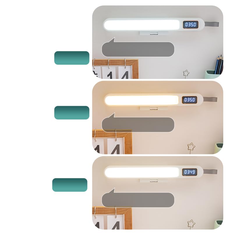 Image of Akari Rechargeable Table Lamp for Study, LED Cabinet Light With Magnet, Eye-Protection Desk Lamp, Night Light for Children, Student Safety (Ak-1711) - Plastic, White