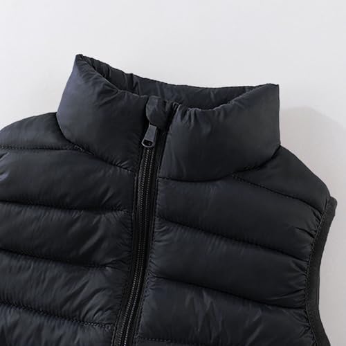 Boys Girls Cropped Puffer Vest Lightweight Quilted Stand Collar Sleeveless Jackets Fall Winter Warm Padded Down Coats4