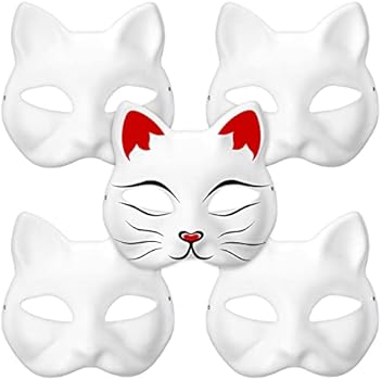 10 stuks kattenmaskers om te beschilderen, doe-het-zelf