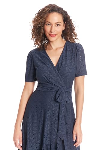 Image of London Times Women's Summer Ruffle Short Dress | Cocktail Dress for Women | Petite Dresses for Women Party