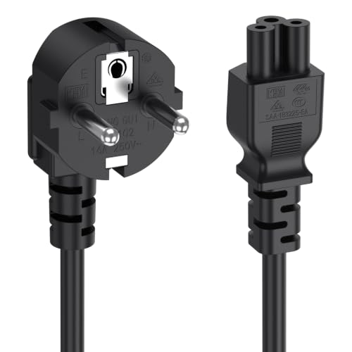 Ladekabel 1,5m Netzkabel für Ninebot by Segway MAX G2 G30 G30D G30D2 F65D G2E G30P P65 P100S G30E C5 3-Poliges Stromkabel Kleeblatt Stecker Mickey Mouse Kabel