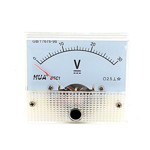 uxcell a15042400ux0320 Rectangle Measuring Analog Panel Voltmeter Gauge 85C1 DC 0-30 Volt