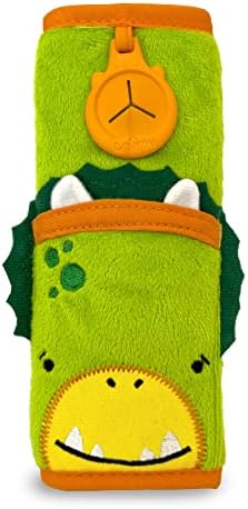 Trunki Seat Belt Pads for Kids | Comfy Childrens Seatbelt Cover | for Car Seats & Pram - SnooziHedz Dudley Dino (Green)
