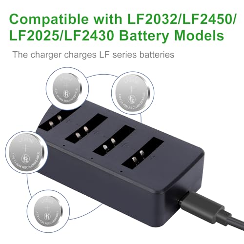 Baterías recargables LF2032 3V con cargador (5 unidades) miniatura 7