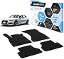CLIM ART Honeycomb Custom Fit Floor Mats Compatible with Audi A5 Sportback 2019-2023, 1st&2nd Row, Car Mats Floor Liner, All-Weather, Car Accessories for Man&Woman, Black/Black - FL011419108v