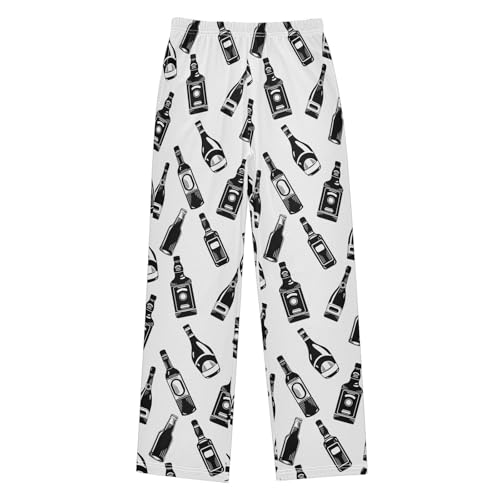 ZZKKO Bottle Whiskey Rum Wine Champagne Boys Pants for Kids Jogger Pants with Pockets S-XL