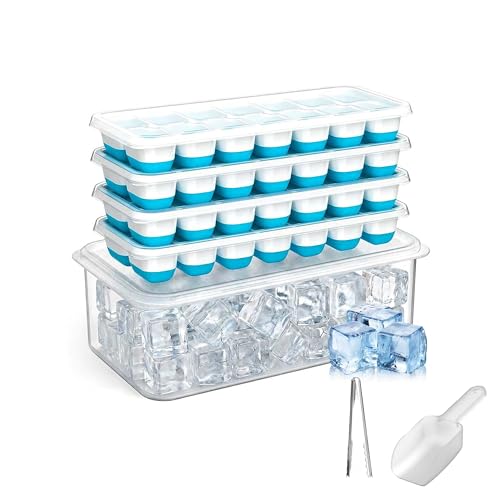 Bandejas de hielo silicona con tapa 4 unidades miniatura 1