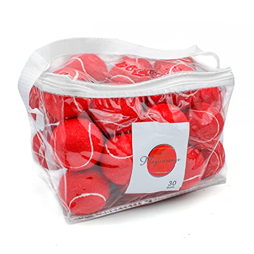 Magicorange Tennis Balls, 30 Pack Advanced Training Tennis Balls Practice Balls, Come With Mesh Bag For Easy Transport, Good For Beginner Training Ball (Red) #TOP3