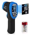 AIOMEST 50: 1 Infrared Thermometer -58°F ~3272°F (-50~1800?) Digital High Temperature Pyrometer with Adjustable Emissivity, Digital Laser IR Temp Gun for Cooking Kiln HVAC (NOT for Human Temp)