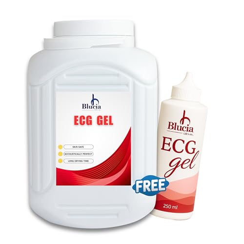 Image of ECG Gel (250 ML) for Screening | Electrocadiogram gel | Physiotherapy gel | ECG gel | Super Fine gel | Clear Transparent - Pack of 3