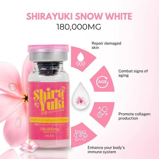 Glutax Shira Yuki Glutathione Snow White Japan 40 vials : Buy Online at  Best Price in KSA