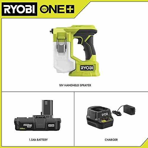 Ryobi One 18V Cordless Handheld Sprayer Kit with (1) 1.5 Ah Battery and Charger 4