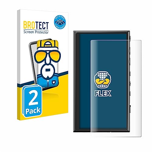 BROTECT 2 Stück Full-Cover Schutzfolie für Sony Walkman NW-A306 Full-Screen Displayschutz-Folie [3D Curved, Anti-Fingerprint, Kristall-Klar]