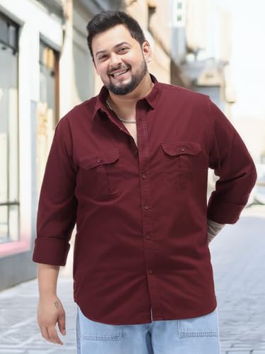 Image of Urbano Plus Men's Cotton Full Sleeve Regular Fit Casual Solid Shirt