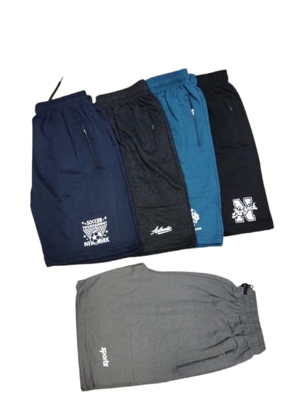 Men’s 5-Pack Ultra Soft Fabric Shorts | Cotton & Polyester | Elastic Waistband | Casual, Evening Multi-Color Combo-image-20
