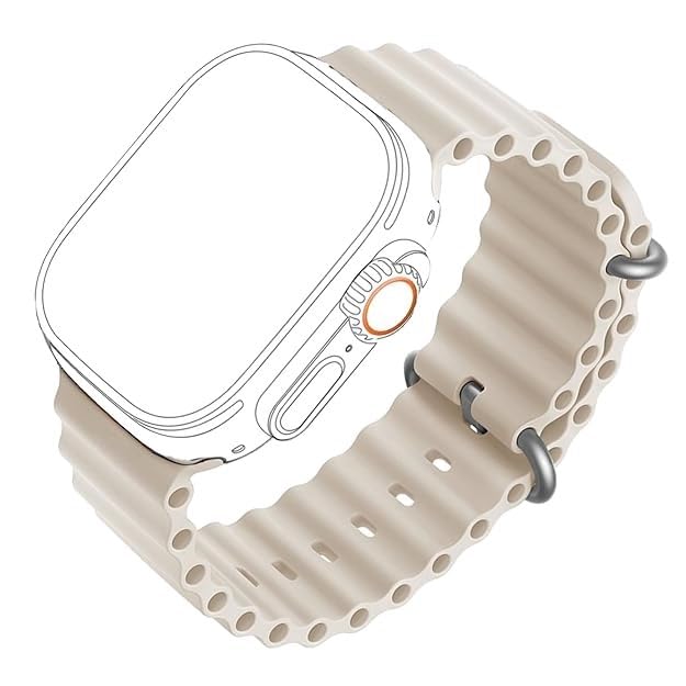 DoorstepDelhi Premium Silicone Watch Straps - Comfortable, Durable, and Waterproof Replacement Bands for All Watches (White) (B0DCP231V3) Amazon Price History, Amazon Price Tracker