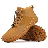 Men's Women's Winter Barefoot Hiking Boots Pro Barefoot Shoes with Wide Toe Box Zero Drop Sole Trail Running Sneakers Waterproof Hike Shoes for Walking Outdoor Unisex Footwear