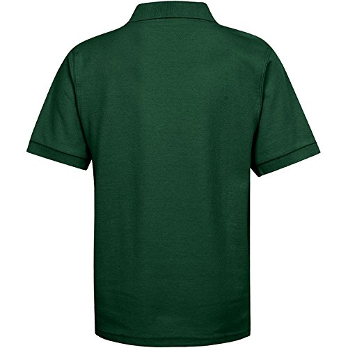 Premium Wear Men's Polo Shirts - Short Sleeves Stain Guard Polo Shirts - Hunter Green Large