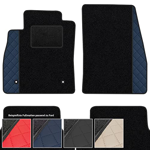 moto-MOLTICO Fußmatten Auto Velours Autoteppiche Schwarz Automatten Set 4-teilig - Auffälliges...