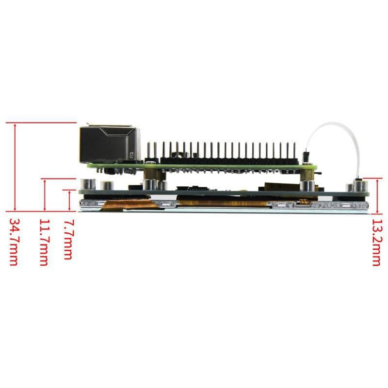 VIDOO IPS Dotykowy Ekran MIPI DSI Wyświetlacz Kompatybilny z 4B/3B/2B 3B Retropie Gry-4.3 inch
