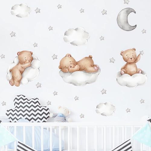 Vinilo Decorativo Brown Sleeping Baby Bear sacinora miniatura 3