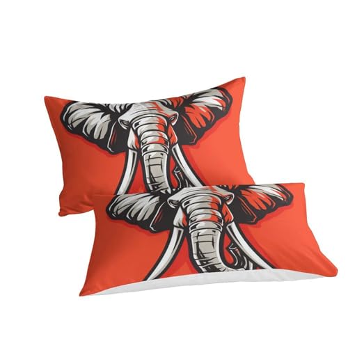 Housse de couette éléphant microfibre 3D parure avec fermeture éclair