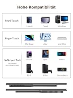 Newsoul Portable Monitor Touchscreen,15,6 Zoll Touch Bildschirm mit 1080P IPS 125% sRGB 1500:1,10-Point Touchscreen Monitor mit 180° Ständer & VESA, Mini HDMI USB C für Laptops/PCs/Phone/Xbox/PS5 – Ansicht 7
