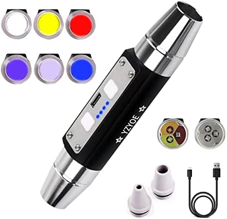 Six LEDs Rechargeable Gemstone Flashlight Jade Appraisal Light, Super Bright Jewelry Diamond Detector Lamp.