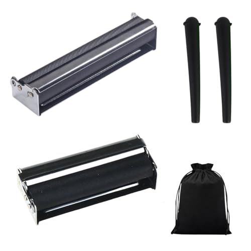 Lyivisk Máquina para liar cigarrillos 2 en 1, 70 mm + 110 mm, juego con 2 mangas enrollables y bolsa, para tabaco giratorio para hombres