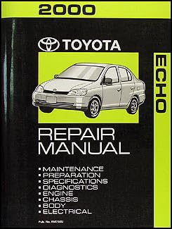 Paperback 2000 Toyota Echo Repair Shop Manual Original Book