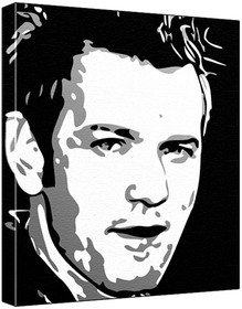 Ewan Mcgregor (100% Original Painting. Not A Print ) Acrylic Paint On Deep Framed Canvas (60 x 50 x 1.8 cm) 3-Colour Black/Grey/White-image-31