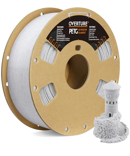 OVERTURE Rock PETG Filament 1.75mm, Marble PETG Roll 1kg Filament...
