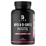Myo-Inositol & D-Chiro Inositol of 240 Capsules Made in USA | 40:1 Ratio | Hormonal Balance & Health