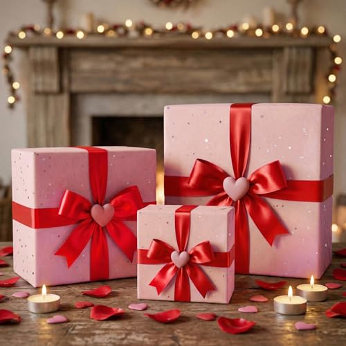 Image of Pink Glitter Tissue Paper for Gift Bags 36 Sheets 14x20 Inch - Recyclable Wrapping Paper for Weddings, Birthdays, Party & Festival Decorations DIY Craft Supplies
