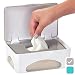 hiccapop Diaper Wipes Dispenser Baby Wipes Case | Baby Wipe Holder Keeps Wipes Fresh | Non-Slip, Easy Open & Close Wipe Container (Slate Grey)