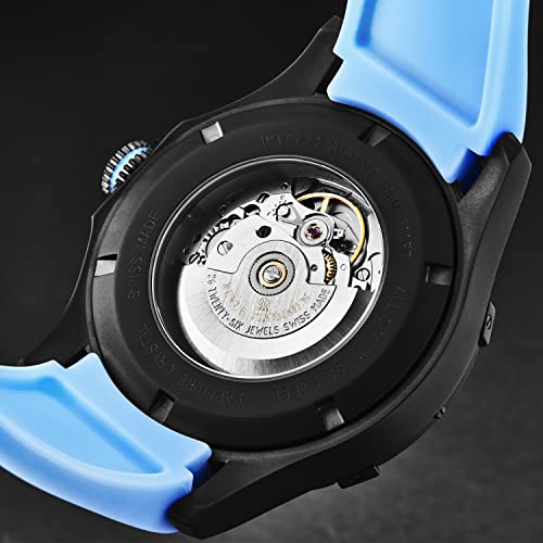 Men's 'Air Speed' Black Dial Blue Rubber Strap Automatic Watch 16070.46754