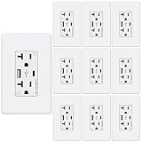 WEBANG USB C Outlet, 25W 5.0 Amp 2-Ports USB Receptacle, 20A Tamper Resistant Wall Outlet with USB C