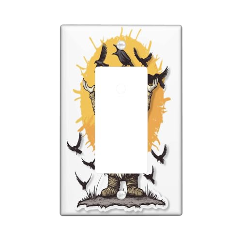 Placa decorativa para interruptor de luz de gnomos de Halloween, 1 banda, basculante individual, placa frontal eléctrica para cocina, baño, decoración vintage