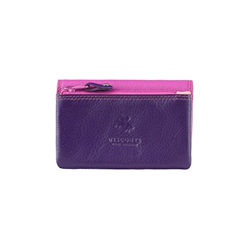 Visconti RB 99 Multi Colored Womens Soft Luxury Leather Coin Purse Wallet (Pink), Small2