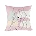 HNDXLHH Funda de cojín 45x45 Chica Anime Funda de Almohada Lino de Algodón Fundas Cojines Sofa para Sofá Cama Hogar Decorativo