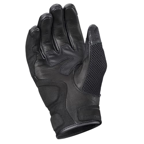 ScorpionEXO Vortex Air Motorcycle Riding Gloves Carbon Fiber Knuckles Touchscreen Compatible (Black - X-Large)