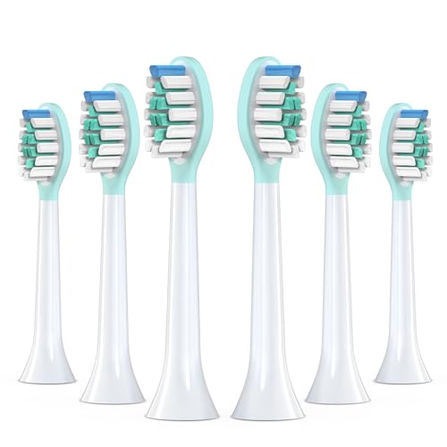 Têtes de brosse à dents de rechange pour Philips Sonicare lot de 6 embouts 2 en 1 couleur menthe