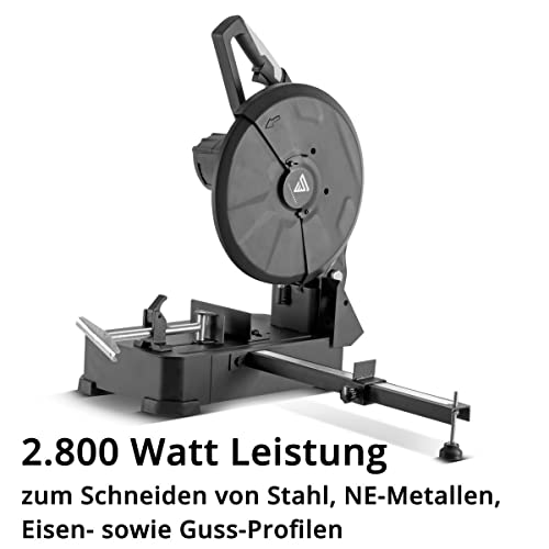 STAHLWERK Metall-Trennsäge MT-3000 ST Kappsäge/Gehrungssäge/Metallsäge mit 2.800 Watt und einer maximalen Drehzahl von 3.600 U/min zum Schneiden von Stahl, NE-Metallen, Eisen- sowie Guss-Profilen – Bild 3