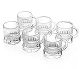 Set of 6 – 1 Ounce Mini Beer Mug Whiskey Shot Glass