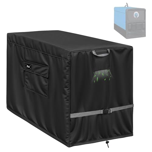 Image of CUPICK Engine Driven Welder Cover,600D Heavy Duty Waterproof Welder Cover for Miller Welder 225/230/265/325,Tear & Fade Resistant Welder Covers with Storage Bag,Buckle,Drawstring,Air Vent,Black