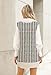 Viottiset Women's Oversized V Neck Houndstooth Knit Sweater Vest Sleeveless Tunic Top Apricot Medium