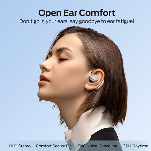 Image of Monster Open Ear AC311 Wireless Earbuds, Bluetooth 5.4 Open Ear Headphones, Up to 30 Hours Playtime Bluetooth Ear Earphones with Stereo Sound, Touch Control and IPX5 Waterproof Open Earbuds
